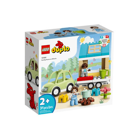 Maison familiale Lego Duplo sur roues, 2 ans et +, 10986, Lego