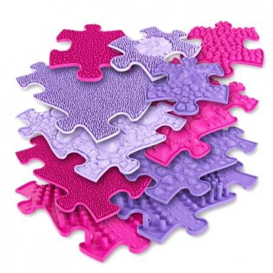 Orthopädische sensorische Puzzlematte, +12 Monate, Rosa, Muffik