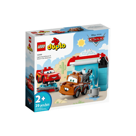 Distractie la spalatorie cu Fulger McQueen si Bucsa Lego Duplo, 2 ani+, 10996, Lego