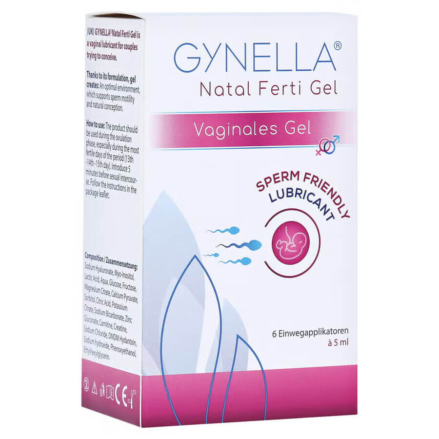 Gel lubrifiant Gynella Natal Ferti, 6 x 5 ml, Heaton