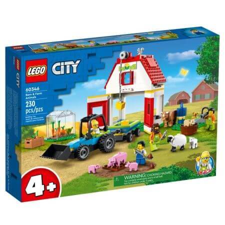 Fienile e animali della fattoria Lego City Farm, +4 anni, 60346, Lego