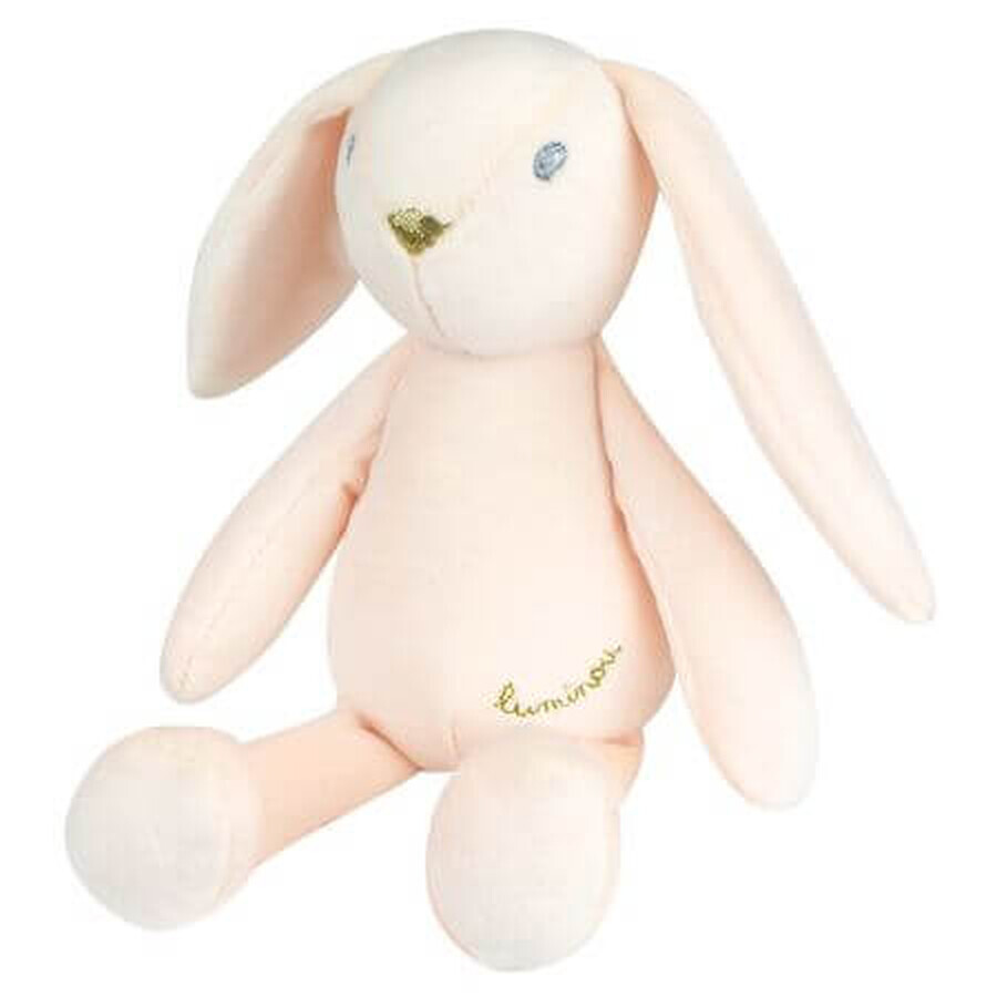 Peluche fosforescente, 21 cm, Coniglio luminoso rosa, Jemini