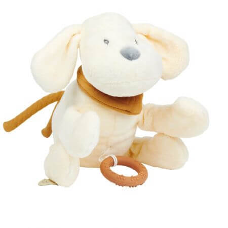 Peluche musicale Charlie il cucciolo, 30 cm, Vaniglia, Nattou