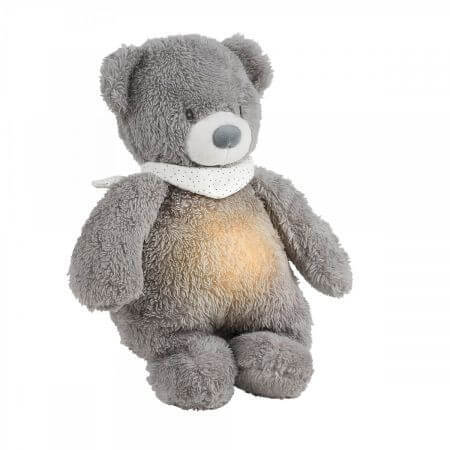 Teddybär Nachtlicht, Grau, Nattou