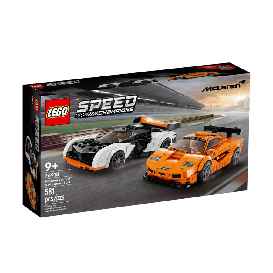 McLaren Solus GT et McLaren F1 LM Lego Speed Champions, 9 ans et +, 76918, Lego