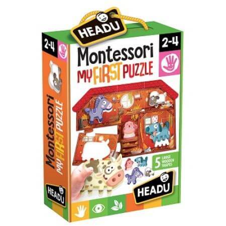 Montessori mon premier puzzle ferme, Headu
