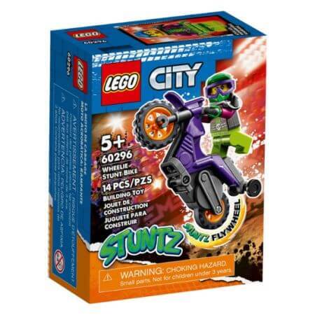 Lego City Wheelie vélo cascadeur, +5 ans, 60296, Lego