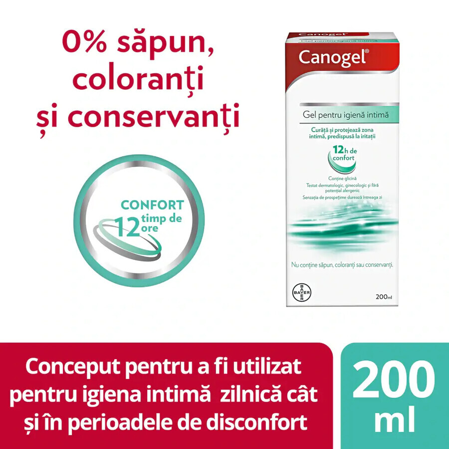 Canogel, 200 ml, gel d'hygiène intime, Bayer