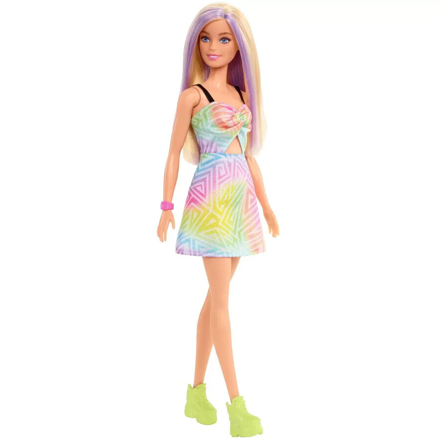 Barbie Fashionista Puppe, die Blondine mit lila Hosenträgern, Barbie