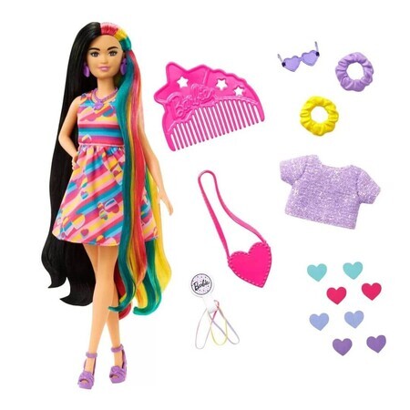 Papusa Barbie Totally Hair, Bruneta, Barbie