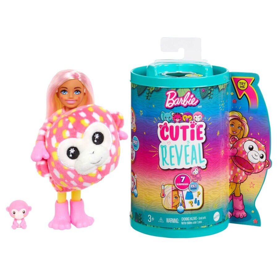 Poupée Chelsea Cutie Reveal, Singe, Barbie