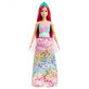Poup&#233;e princesse aux cheveux roses Dreamtopia, +3 ans, Barbie