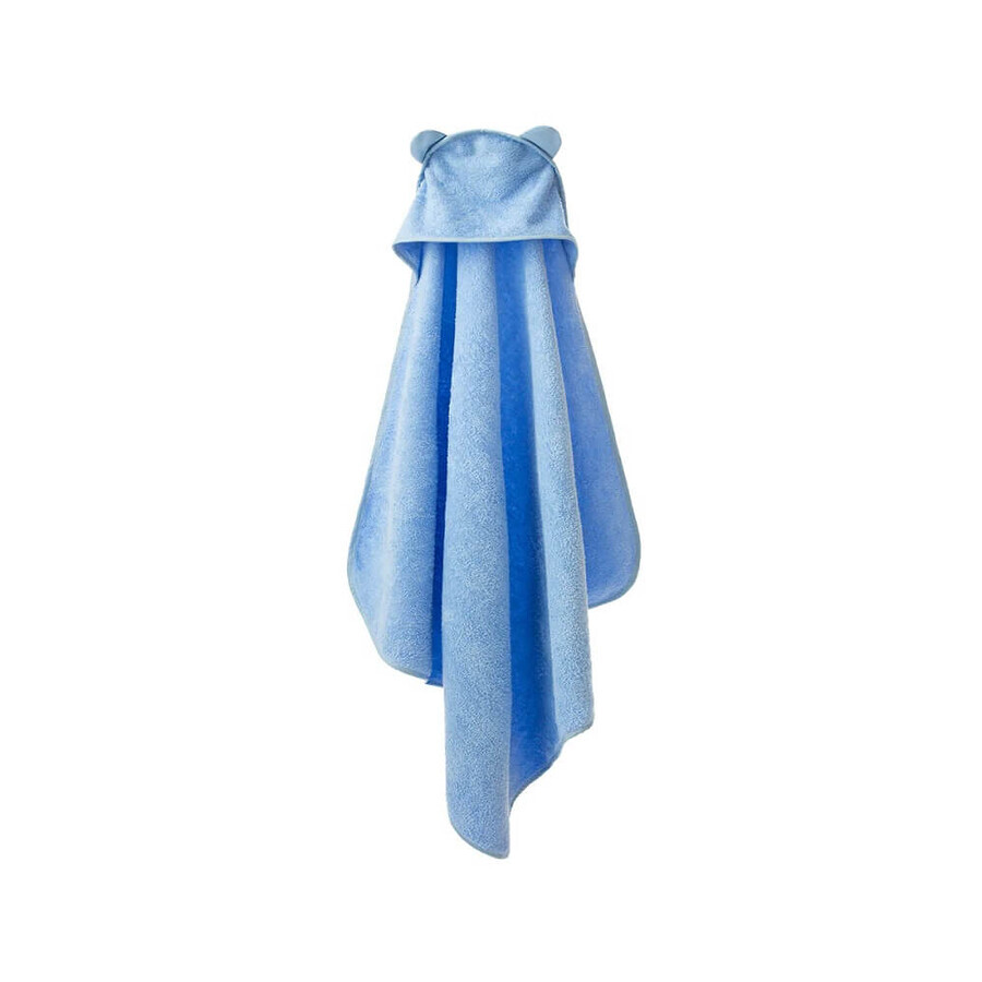 Serviette à capuche Bebehug, 122 x 77 cm, bleu, Twindeco