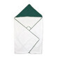 Serviette de bain &#224; capuche en coton Muslin Puzzle, 75x75cm, vert, Amy