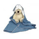 Serviette de bain &#224; capuche en coton, 75 x 75 cm, Fluffy Blue, Amy