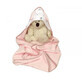 Serviette de bain &#224; capuche en coton, 75 x 75 cm, Fluffy Rose, Amy
