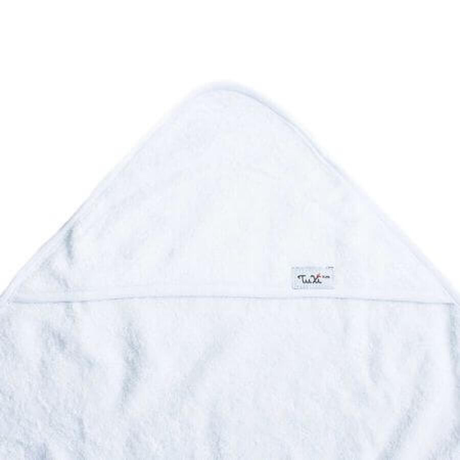 Serviette de bain à capuche, 80x100 cm, Blanc, Tuxi Brands
