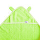 Asciugamano con cappuccio per bambini con orecchie, 80x80 cm, verde, Tuxi Brands
