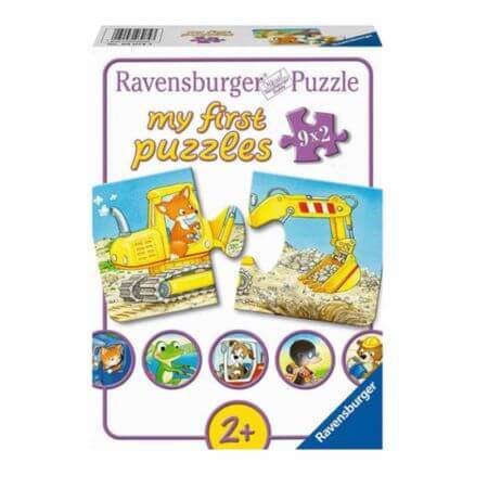 Puzzle Animaux travailleurs, 2 ans et +, 9x2 pièces, Ravensburger