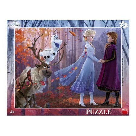 Puzzle con cornice Frozen II, 4 anni+, 40 pezzi, Dino Toys