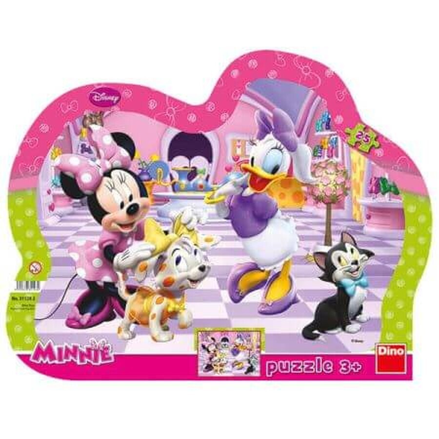 Puzzle cu rama Minnie si Daisy, 25 piese, Dino Toys