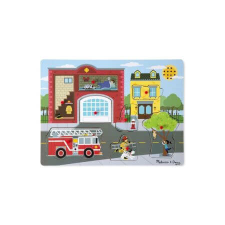 Puzzle sonore Pompiers, +2 ans, Melissa and Doug