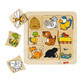 Puzzle en bois &#224; assembler Maisons des animaux, +2 ans, Goki