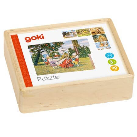 Puzzle en bois, +3 ans, Histoires d'enfance, Goki