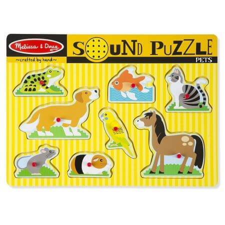 Puzzle in legno con suoni e animaletti, Melissa and Doug