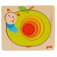 Puzzle en bois stratifi&#233;, +2 ans, Chenille et pomme, Goki