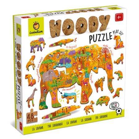 Holzpuzzle, +4 Jahre, Savana, Ludattica