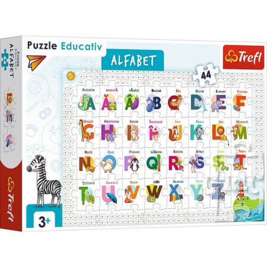 Puzzle alphabet éducatif, + 3 ans, Trefl