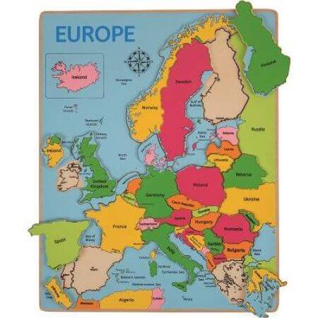 Carte puzzle de l'Europe, Bigjigs