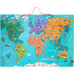 Puzzle magn&#233;tique en roumain Grande carte du monde, +3 ans, Bufnitel
