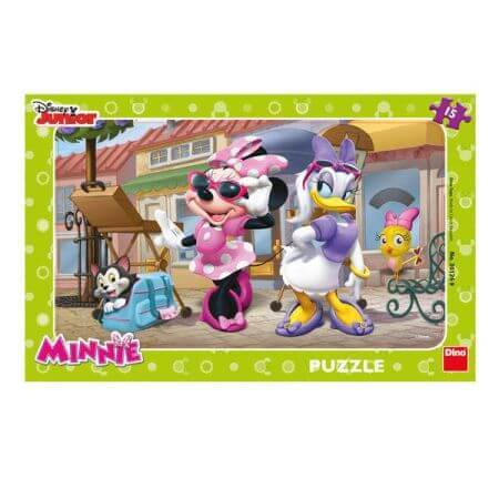 Puzzle Minnie et Daisy en promenade, 15 pièces, Dino Toys