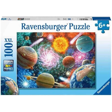 Puzzle planetele sistemului solar, 6 ani+, 100 piese, Ravensburger