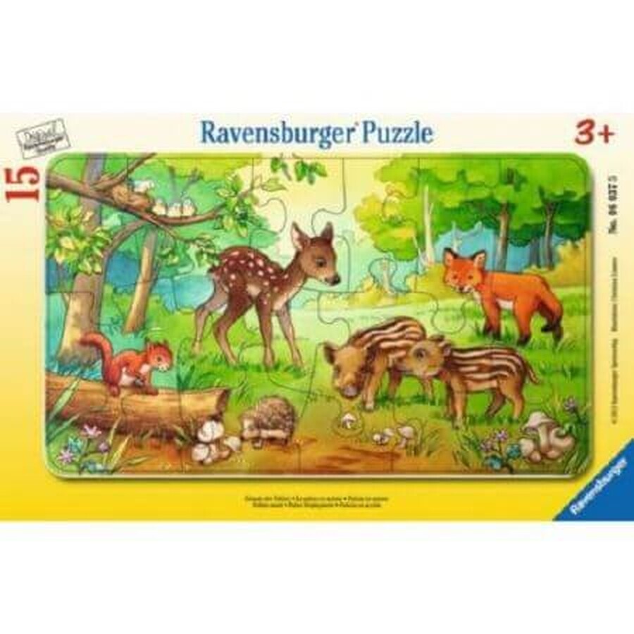 Baby-Tiere im Wald-Puzzle, 15 Teile, Ravensburger