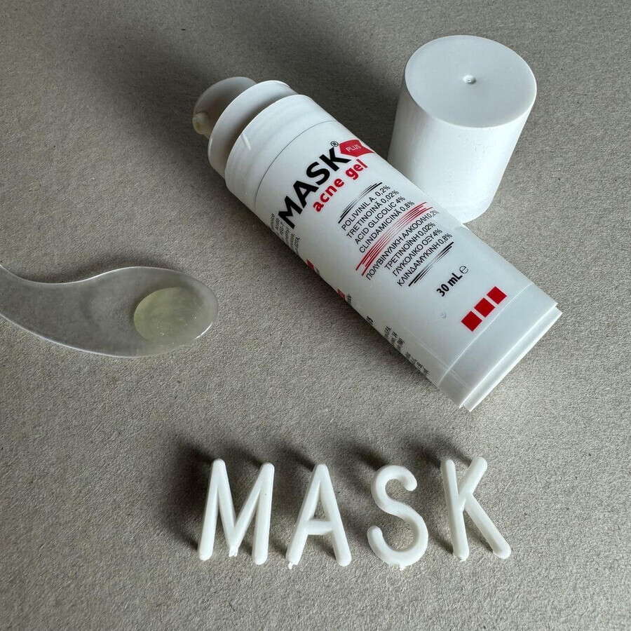 Mask Plus Traitement en Gel contre l'Acné inflammatoire, 30 ml, Groupe Solartium