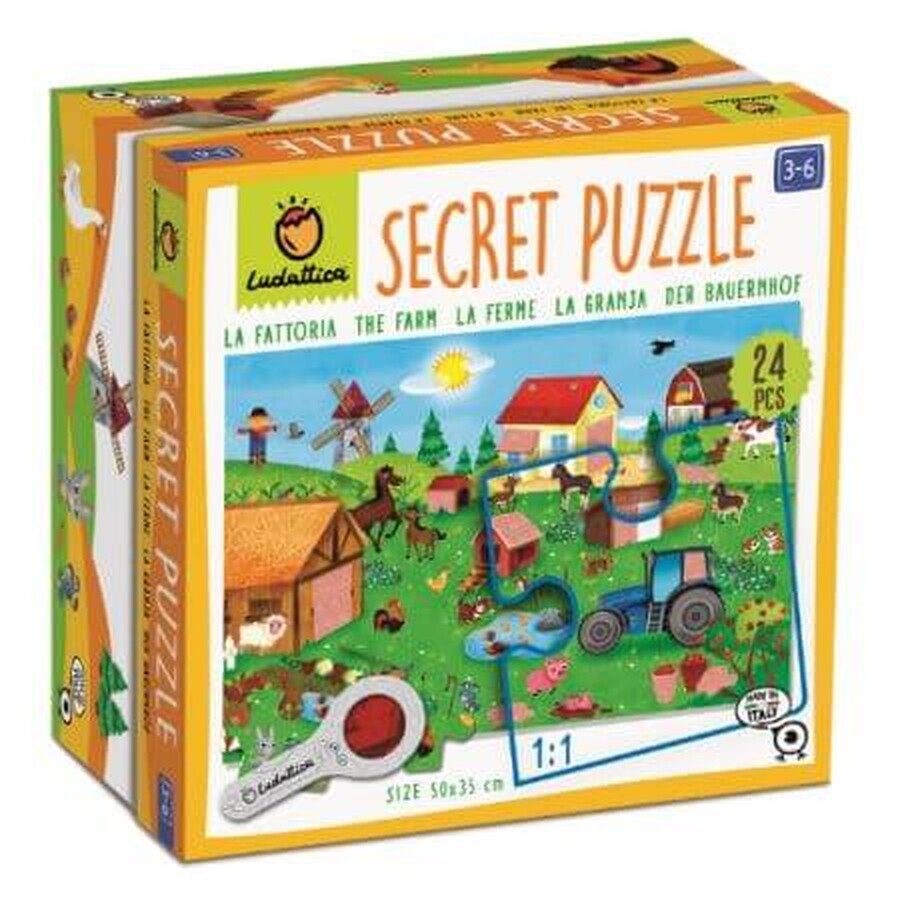 Puzzle Fattoria segreta, +3 anni, Ludattica