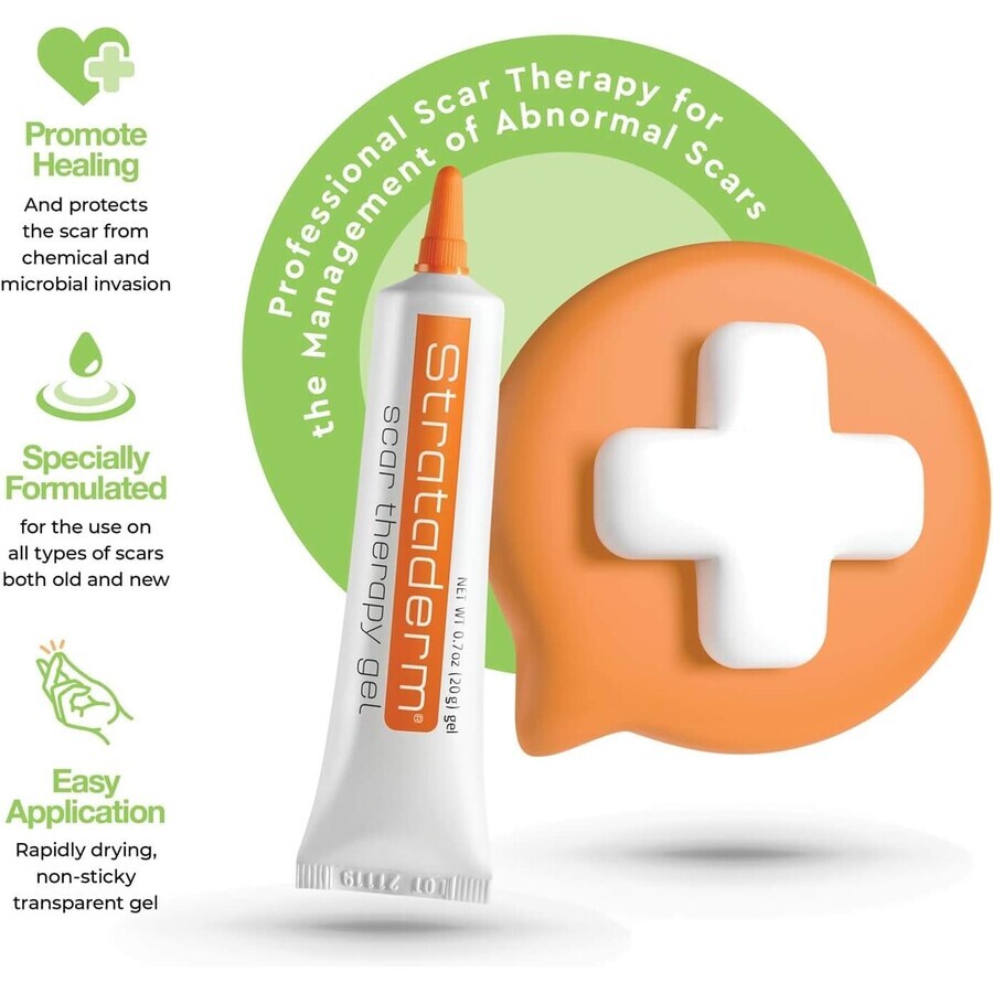 Gel pour le traitement des cicatrices anormales Strataderm, 10 g, Synerga Pharmaceuticals