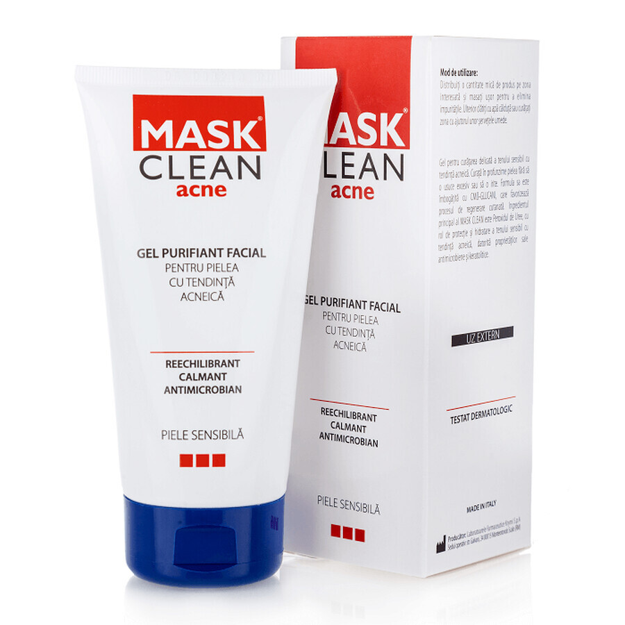 Gel purifiant facial Mask Clean Acne, 150 ml, Solartium Group recenzii