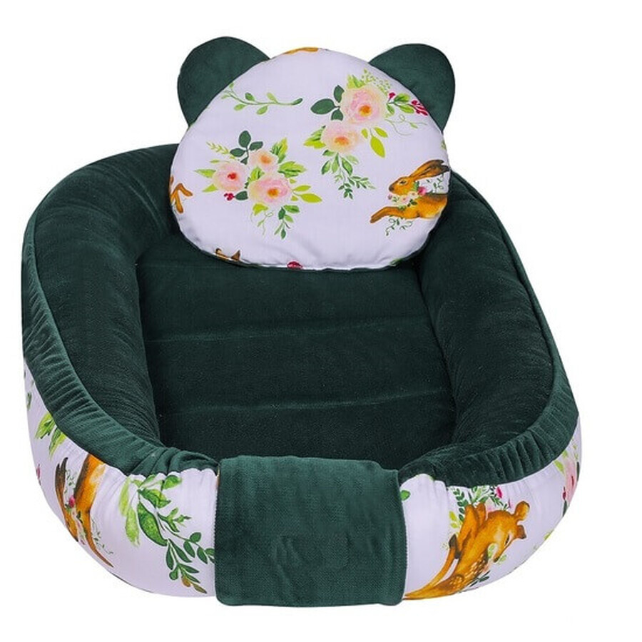 Baby Nest Multifunktional mit Kopfkissen, Spring Forest, E-Kids