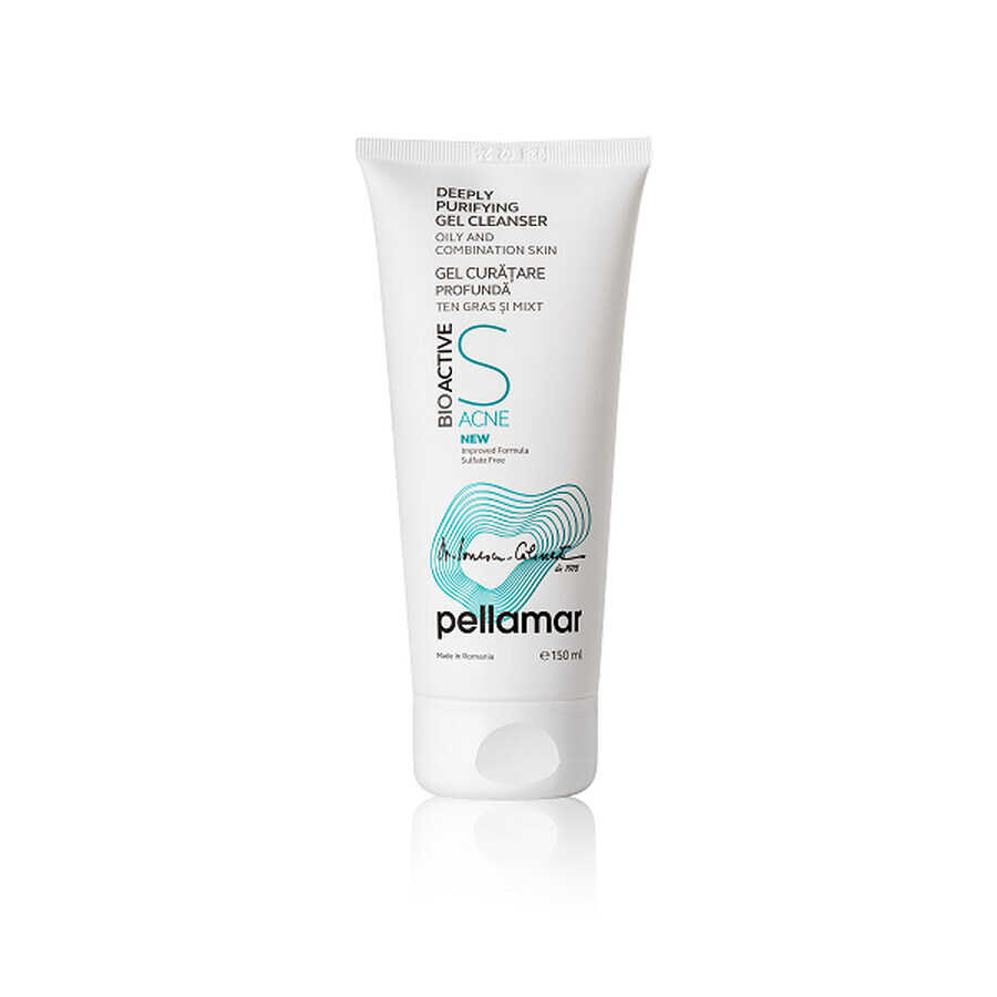 Gel purificator pentru ten gras si mixt BioActive S Acne, 150 ml, Pellamar