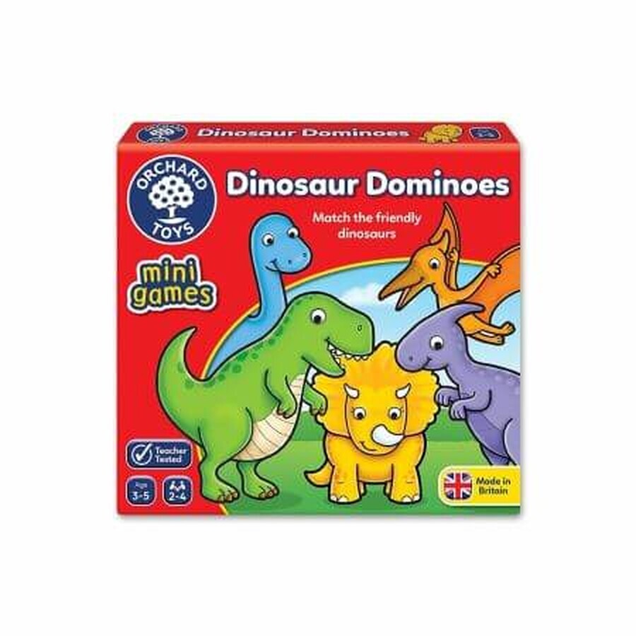 Jeu éducatif Domino Dinosaures, +3 ans, Orchard Toys