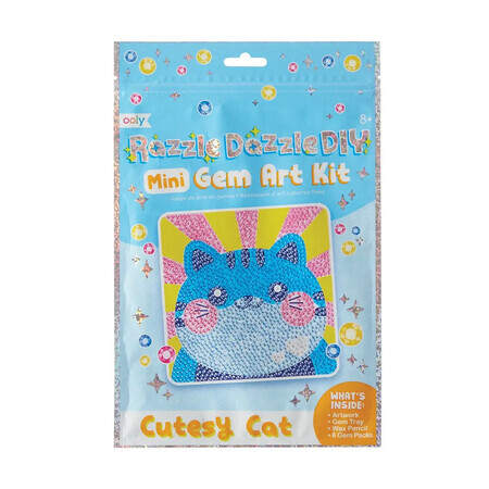 Mini DIY Kreativworkshop mit Diamanten, ab 8 Jahren, Cutesy Cat, Ooly