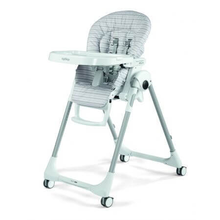 Scaun de masa 2 in 1 Prima Pappa Zero Follow Me, Linear Grey, Peg Perego