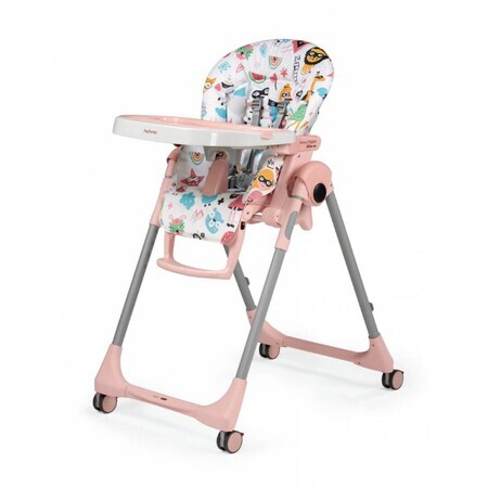 Scaun de masa 2 in 1 Prima Pappa Zero Follow Me, Super Girl, Peg Perego