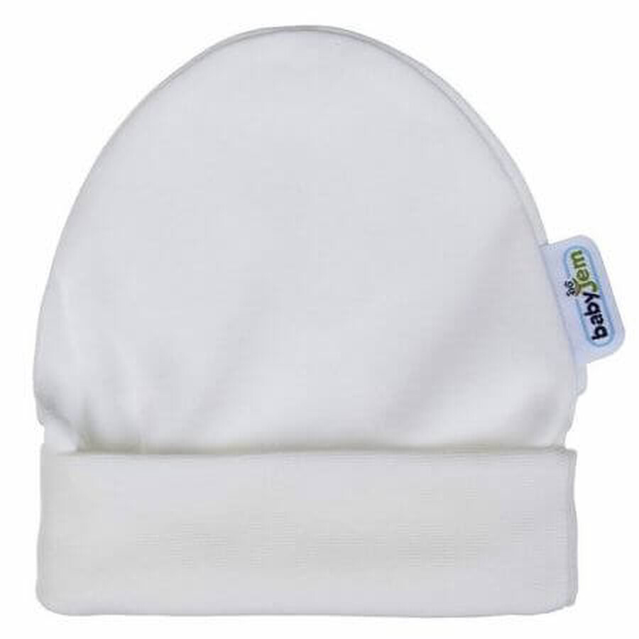 Cappello neonato, bianco, BabyJem