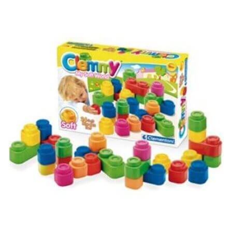 Cubetti morbidi Clemmy, +9 mesi, 24 pezzi, Clementoni