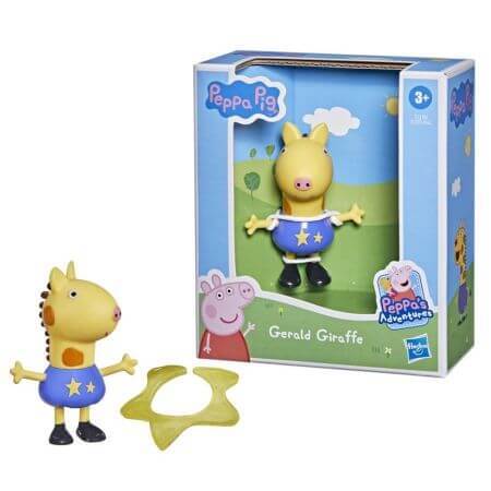 Funny Friends Giraffe figurina Gerald Peppa Pig, 7 cm, Hasbro